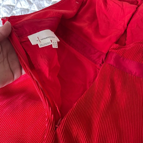 Anthropologie Red Plisse Halter Jumpsuit - Picture 11 of 16